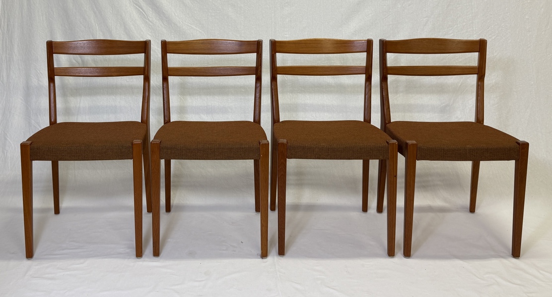 Stolar, 4 st, teak, 1960/70-tal.