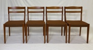 Stolar, 4 st, teak, 1960/70-tal.