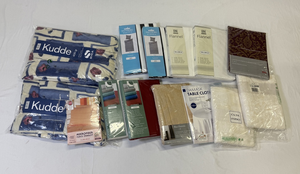 Gardiner och sängkläder m.m.