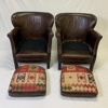 Clubfåtöljer, ett par, skinn "Professor" Artwood.