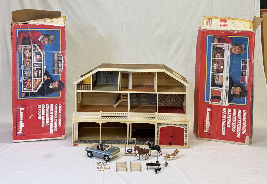 Dockhus med möbler, Lundby, 1960/70-tal.