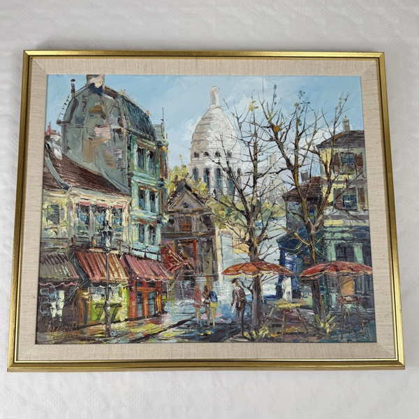 Oidentifierad konstnär. Olja på duk, signerad.