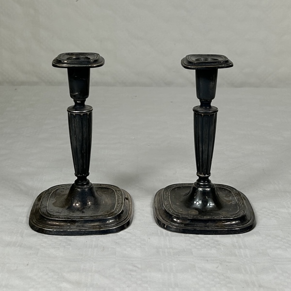 Ljusstakar, ett par, silver.