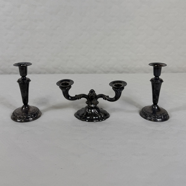 Ljusstakar, silver, 3 st.