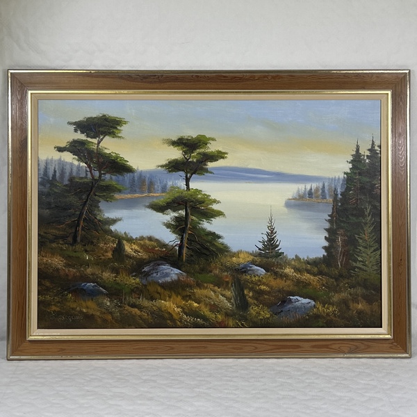 Oidentifierad konstnär. Olja på duk, signerad.