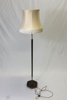 Golvlampa, läder/mässing, 1900-tal