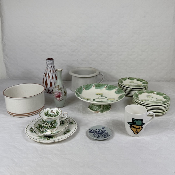 Diverse keramik och porslin, bla Stig Lindberg och Ulrica Hydman.