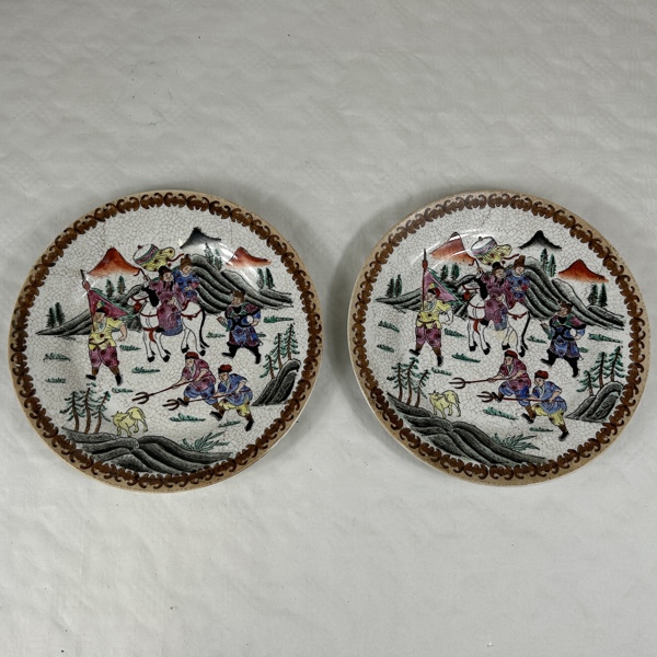Tallrikar, 2 st, Kina, 1900-tal.