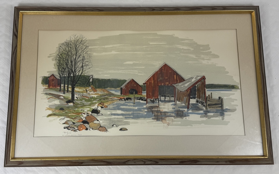 Harry Wichmann. Färglitografi, signerad och numrerad 12/300.