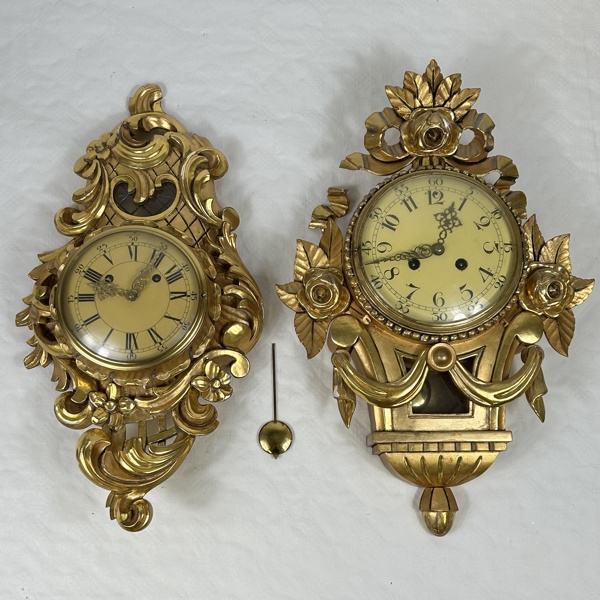 Pendyler, 2 st, förgyllda, 1900-tal.