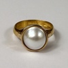 Ring, 23k guld med pärla, 1922.