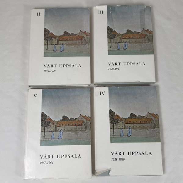Böcker, 4 st, "Vårt Uppsala".