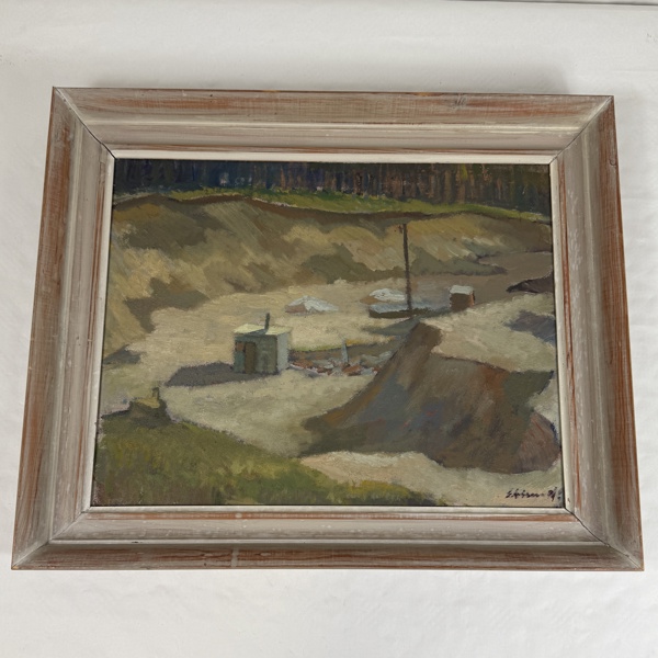 Oidentifierad konstnär. Olja på pannå, signerad.