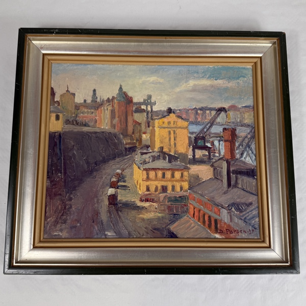 David Parsén. Olja på pannå, signerad och daterad 1939.