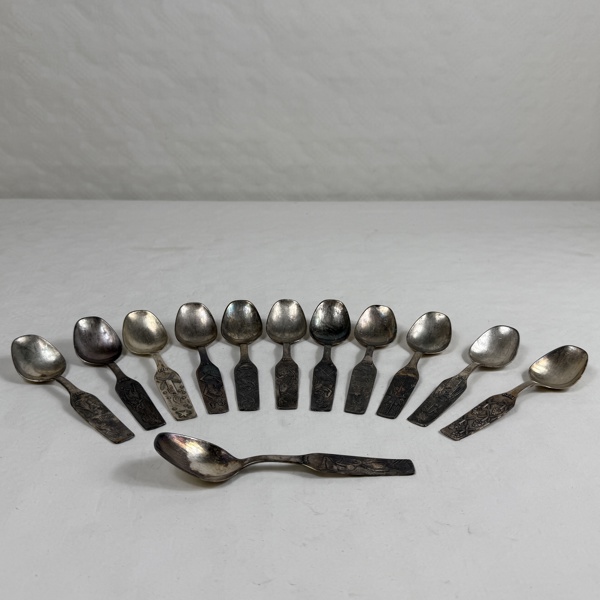 Skedar, 12st, silver 830/1000.