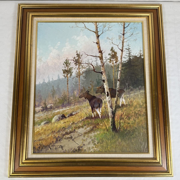 Einar Kohlmann. Olja på pannå, signerad.