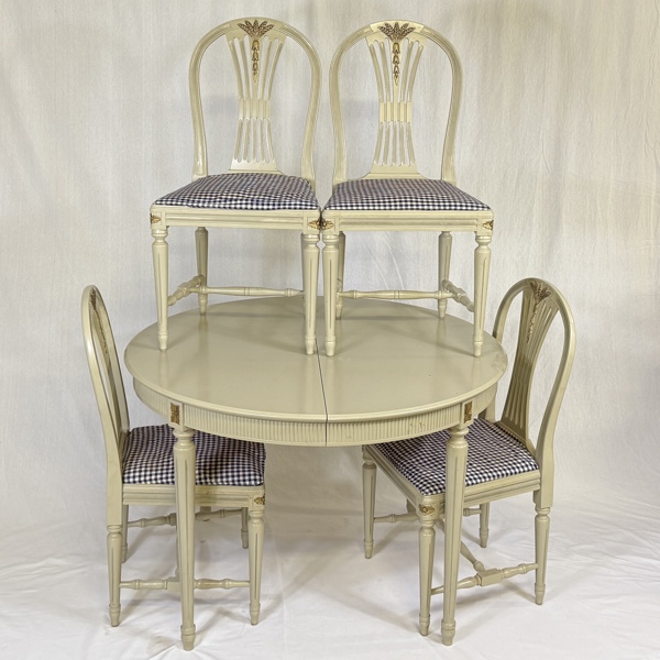 Matgrupp, 5 delar, gustaviansk stil, 1900-tal.