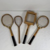 Tennisracket, 4 st, retro.