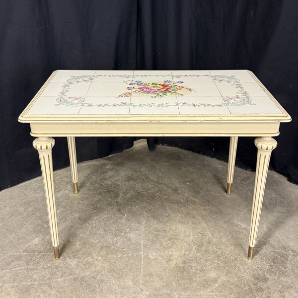 Bord med kakelplattor, gustaviansk stil, 1900-tal.