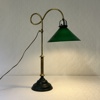 Bordslampa, mässing/glas, 1900-tal.