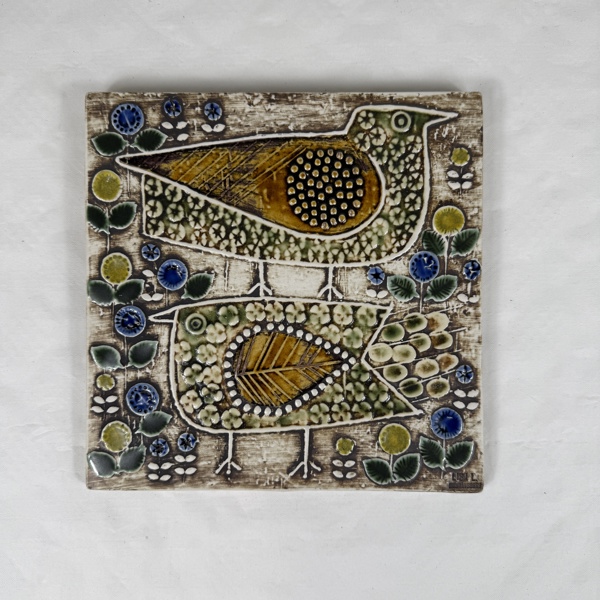 Lisa Larson. Väggtavla "Fåglar", Gustavsberg.