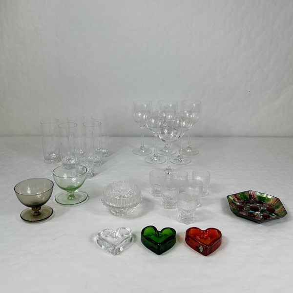 Diverseglasföremål, bla Iittala.