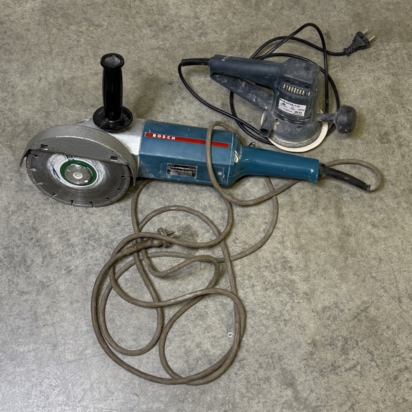 Handmaskiner, 2 st, varav en Bosch.