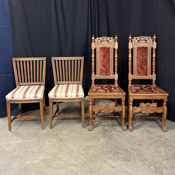 Stolar, 2+2, barock och gustaviansk stil, 1900-tal.