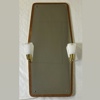 Spegel med belysning, teak, 1960-tal.