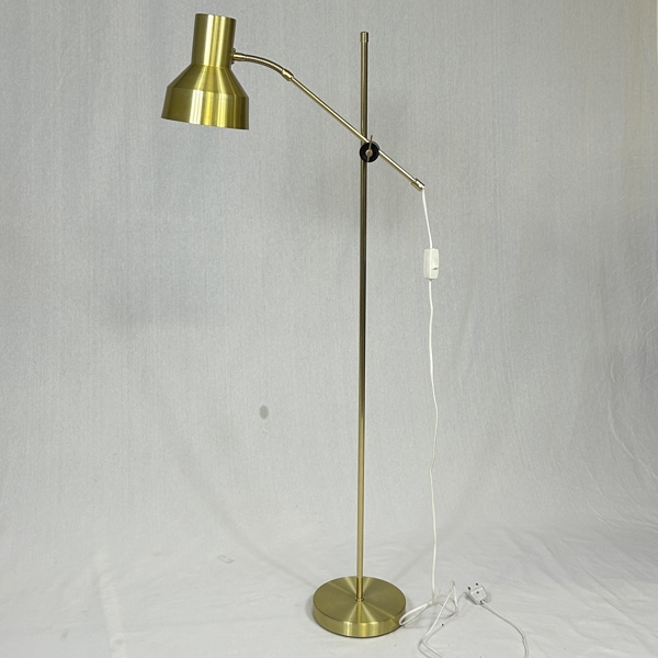 Golvlampa, gulmetall, 1900-tal.