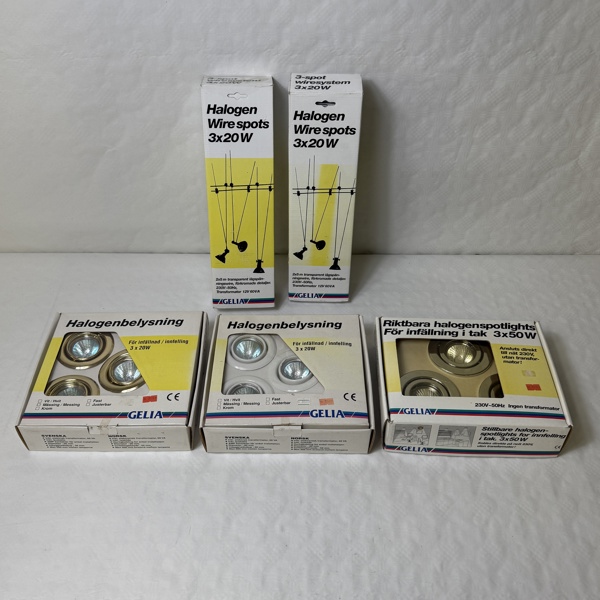 Parti halogenbelysning, 6 delar.