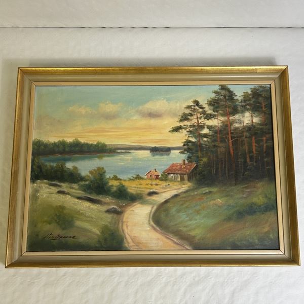 Sten Boman. Olja på duk, signerad.