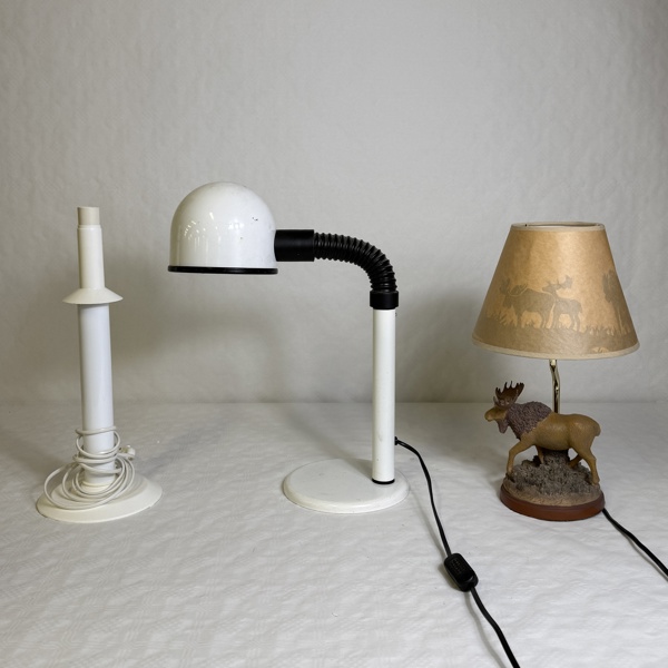Bordslampor, 3 st, 1900-tal.