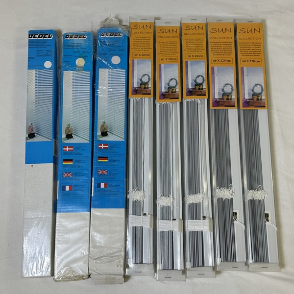 Persienner, 8st, Debel och Sun Collection.