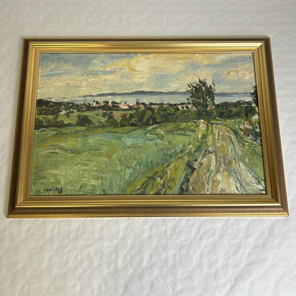 Oidentifierad konstnär. Olja på pannå, signerad och daterad -43.