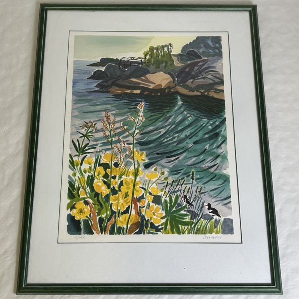 Mona Huss Walin. Färglitografi, signerad och numrerad 16/750. 