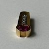 Hänge med diamanter och rubin, 18k guld.