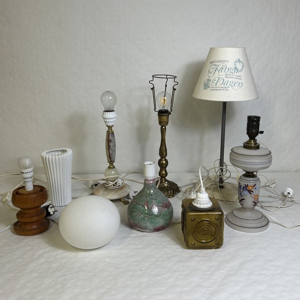 Parti lampor, 9 delar.