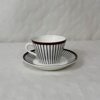 Stig Lindberg, "Spisa Ribb", kaffekoppar med fat, 13 delar, 1950 tal.