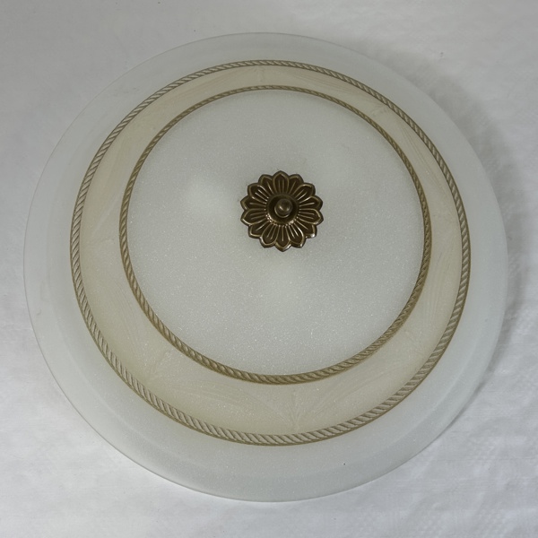 Takplafond, metall/glas.