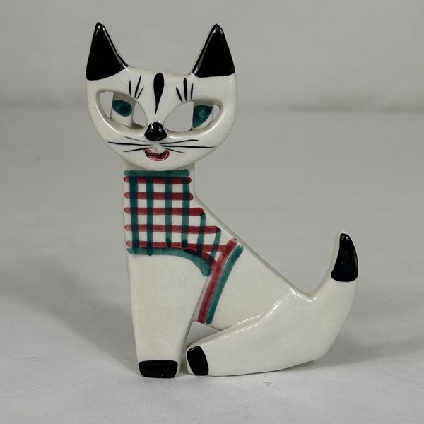 Figurin, katt, keramik, Dorothy Clough, Upsala Ekeby