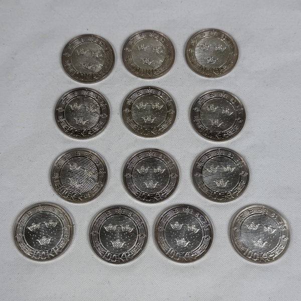 Silvermynt, 100kr, Riksdagen på Helgeandsholmen, 925/1000.