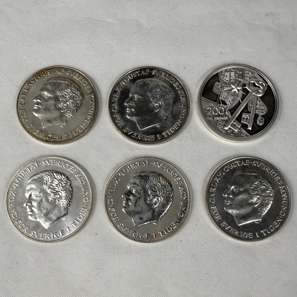 Silvermynt, 200kr, Sverige, 925/1000.