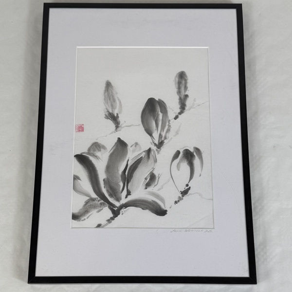 Laura Wawerczak. "Magnolia" Sumi-E ink, Japan.