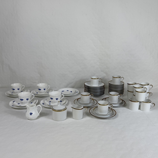 Matservisdelar. 15+44 delar, Gustavsberg, "Blå Blom", och Hackefors.