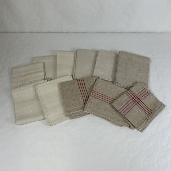 Hemvävda handdukar, 11st.