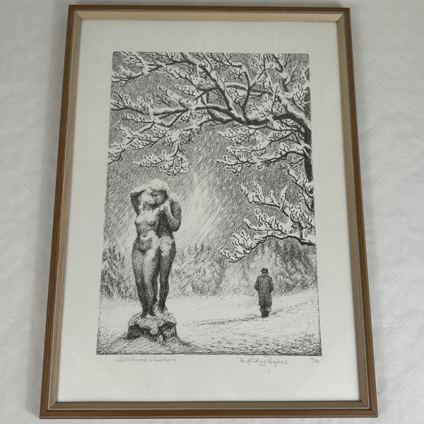 Per-Hilding Perjons. Litografi, signerad och numrerad 36/70.