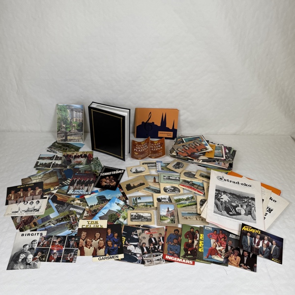 Diverse vykort och fotografier m.m.