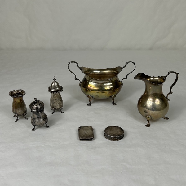 Silverföremål, 7 delar, silver 830/1000.