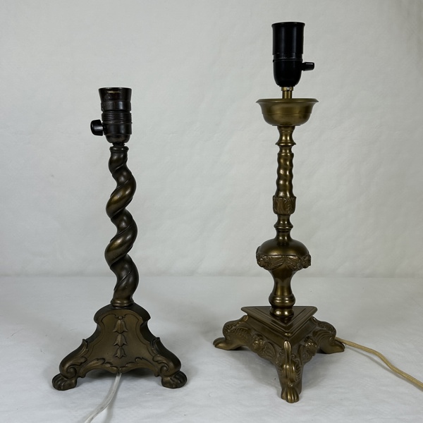 Bordslampor, 2st, barockstil, 1900-tal.